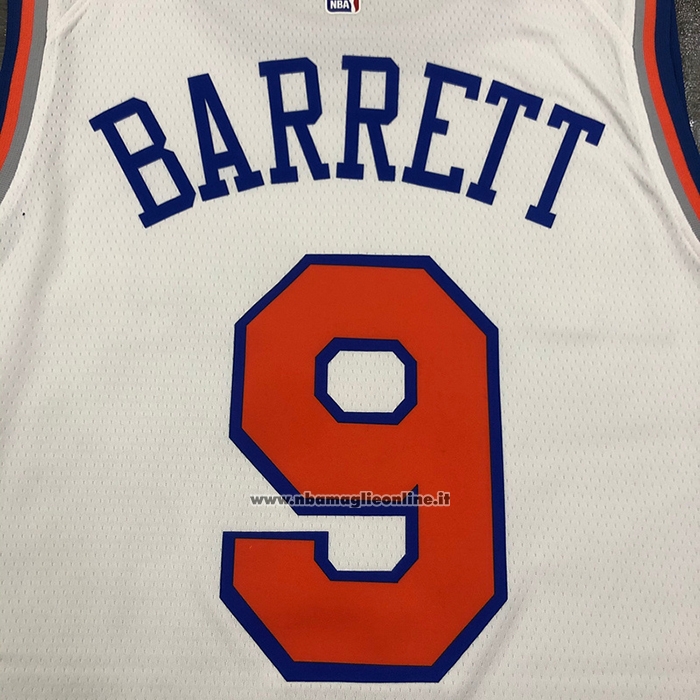 Maglia New York Knicks RJ Barrett #9 Association Bianco